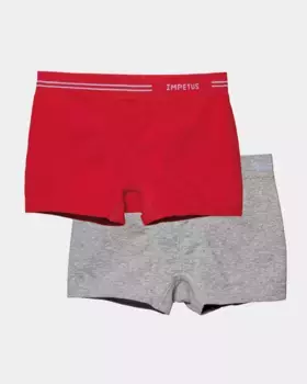 Комплект из двух гладких бесшовных боксеров для мальчика Impetus, мультиколор