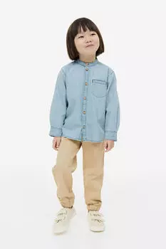 Комплект из двух хлопковых рубашки и джоггеров H&M, синий