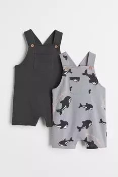 Комплект из двух комбинезонов H&amp;M, темно-серый/косатка