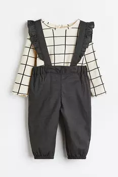 Комплект из двух комбинезонов H&M, серый