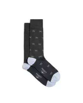 Комплект из двух комбинированных носков с логотипом Hackett, серый