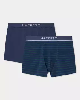 Комплект из двух комбинированных трикотажных трусов-кофров Hackett, зеленый