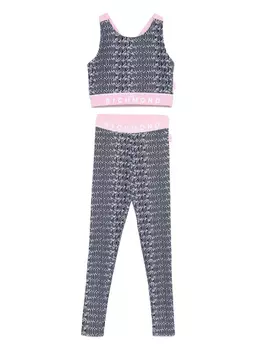 Комплект из двух легинсов с логотипом John Richmond Junior, черный