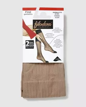Комплект из двух мини-колготок плотностью 20 ден с анти-давящей резинкой Filodoro