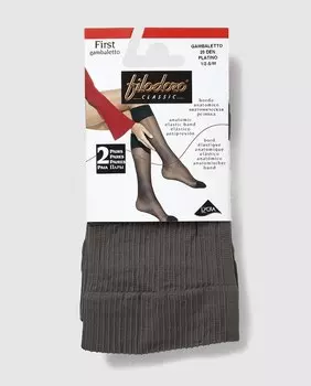 Комплект из двух мини-колготок плотностью 20 ден с анти-давящей резинкой Filodoro, серый