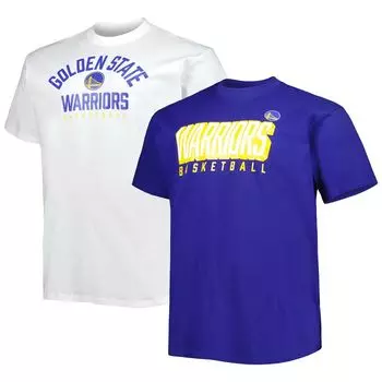 Комплект из двух мужских фирменных футболок Royal/White Golden State Warriors Big & Tall Fanatics