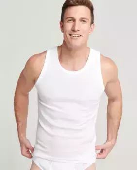 Комплект из двух мужских приталенных маек без рукавов Jockey, белый