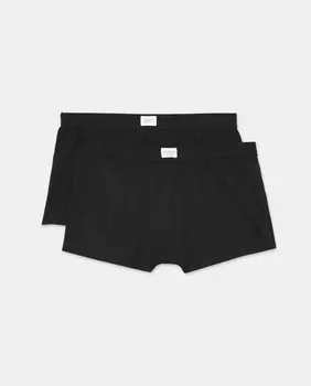 Комплект из двух мужских трикотажных боксеров черного цвета Dustin, черный