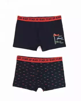 Комплект из двух мужских трикотажных трусов-боксеров темно-синего цвета Admas, мультиколор