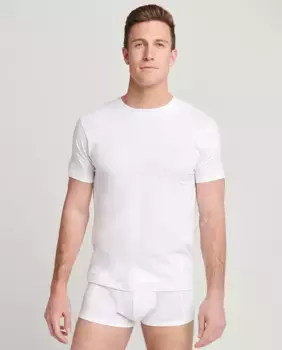 Комплект из двух облегающих мужских рубашек с короткими рукавами Jockey, белый
