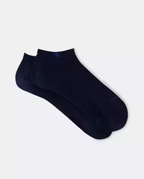 Комплект из двух однотонных женских носков Burlington, темно-синий