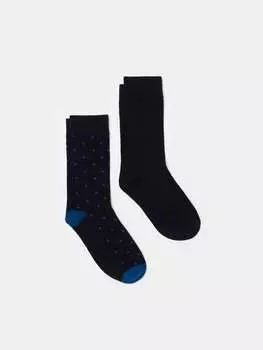 Комплект из двух пар эластичных носков средней длины Ovs, цвет blue/light blue