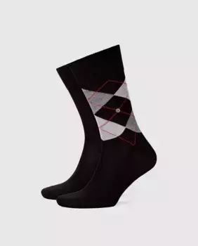 Комплект из двух пар коротких мужских носков Burlington черного цвета, черный