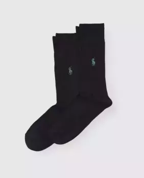 Комплект из двух пар мужских коротких носков из хлопка Polo Ralph Lauren, черный