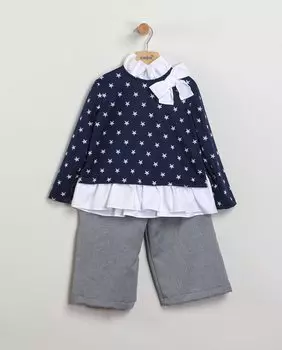 Комплект из двух предметов для девочки Coco Acqua синего и серого цвета Coco Acqua, серый