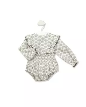 Комплект из двух предметов для девочки с цветочным принтом BABID, белый