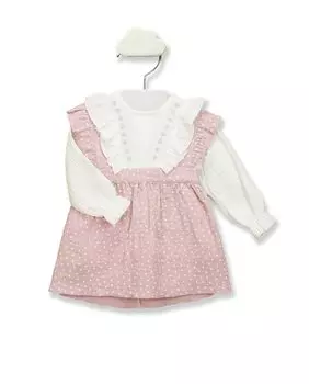 Комплект из двух предметов для девочки со звездным принтом BABID, розовый