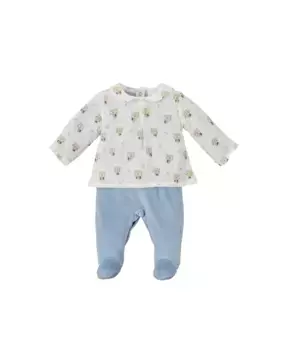 Комплект из двух предметов для мальчика из тафтинговой ткани BABID, синий