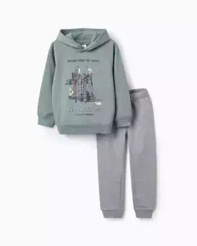 Комплект из двух предметов для мальчика: худи и спортивных штанов Zippy, цвет Verde Agua