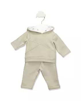 Комплект из двух предметов для мальчика натурального цвета BABID