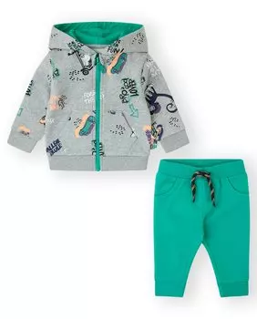 Комплект из двух предметов для мальчика: толстовка и длинные штаны Canada House, светло-серый