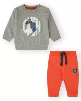 Комплект из двух предметов для мальчика: толстовка и длинные штаны Canada House, светло-серый