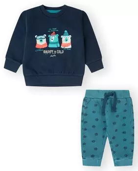 Комплект из двух предметов для мальчика: толстовка и длинные штаны Canada House, темно-синий