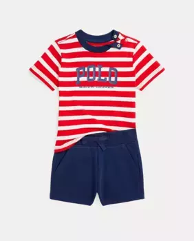 Комплект из двух предметов из хлопка для мальчика Polo Ralph Lauren, мультиколор