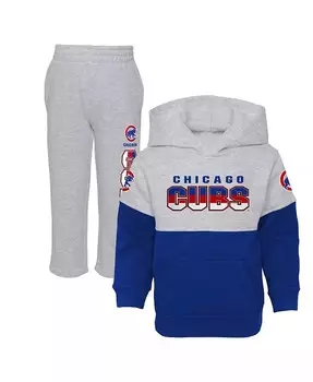 Комплект из двух предметов Playmaker Royal, Heather Grey Chicago Cubs для мальчиков и девочек для малышей Outerstuff, синий