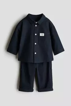 Комплект из двух предметов: рубашка и брюки H&M, синий