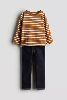 Комплект из двух предметов: рубашка и джинсы H&M, синий