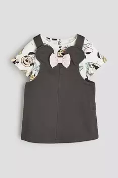 Комплект из двух предметов: рубашка и платье H&M, серый