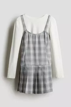 Комплект из двух предметов: рубашка и платье H&M, белый