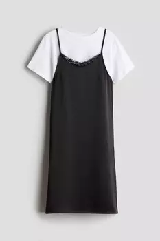 Комплект из двух предметов: рубашка и платье H&M, серый