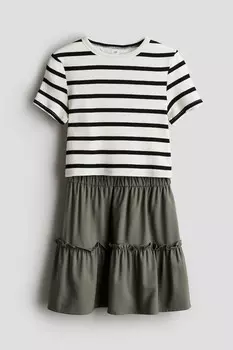 Комплект из двух предметов: рубашка и юбка H&M, белый