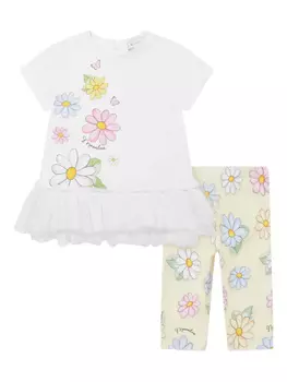 Комплект из двух предметов с цветочным принтом Monnalisa, желтый