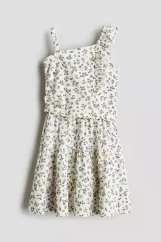 Комплект из двух предметов: топ и юбка H&M, белый