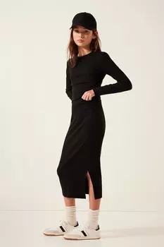 Комплект из двух предметов: топ и юбка H&M, черный