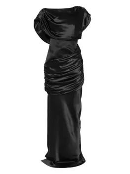 Комплект из двух шелковых платьев макси Giuseppe Di Morabito, черный