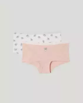 Комплект из двух шорт для девочек Cotton Juice, розовый