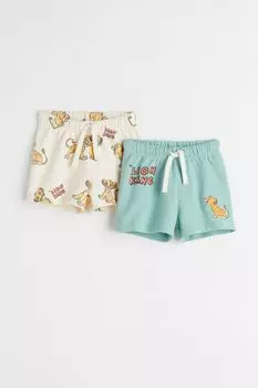 Комплект из двух шорт с принтом H&amp;M, бирюза/король лев