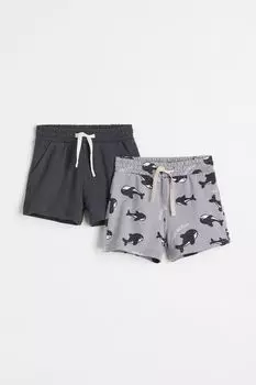 Комплект из двух спортивных шорт H&amp;M, светло-серый/косатка