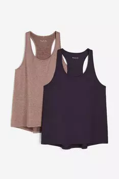 Комплект из двух спортивных жилетов drymove H&M, сливовый