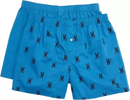 Комплект из двух тканых боксеров Psycho Bunny, цвет Yale Blue