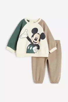 Комплект из двух толстовок H&M, бежевый