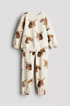 Комплект из двух толстовок H&M, бежевый