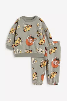 Комплект из двух толстовок H&M, хаки