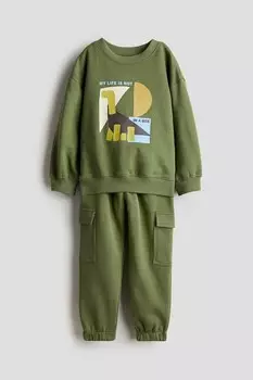 Комплект из двух толстовок H&M, зеленый