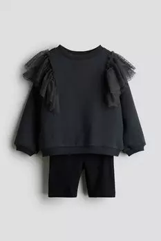 Комплект из двух толстовок и велосипедок H&M, серый