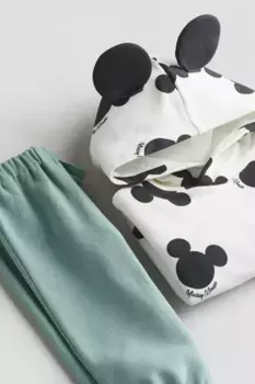 Комплект из двух толстовок с принтом H&M, зеленый